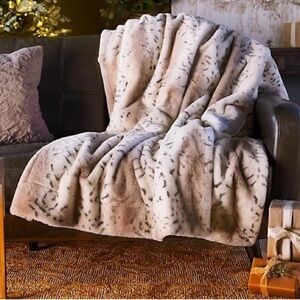 Dennis Basso 30th Anniversary Faux Fur Throw Blanket